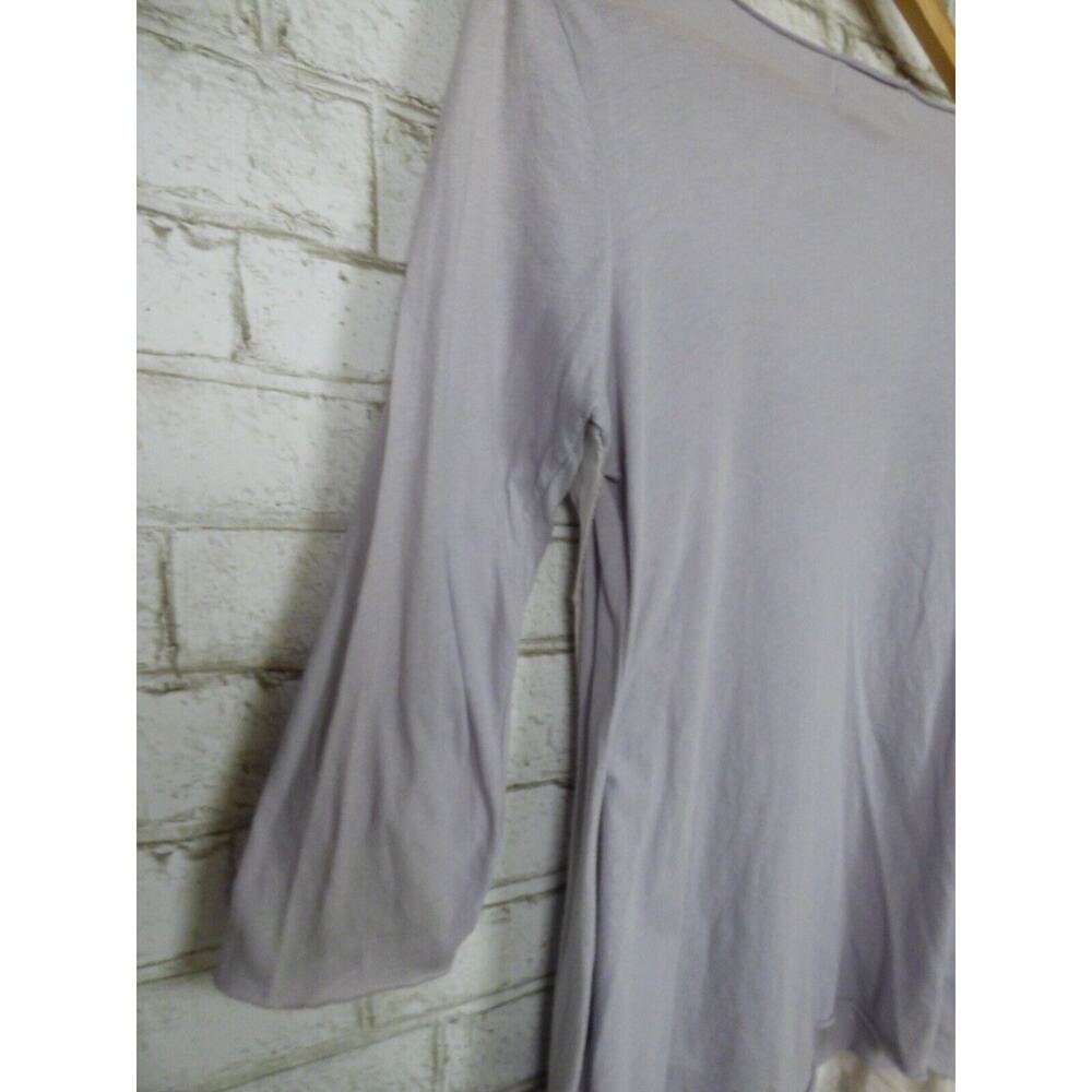 Johnny Was 4 Love and Liberty Lace Trim Pale Lavender Tunic Top S NEW J726 - Picture 12 of 14